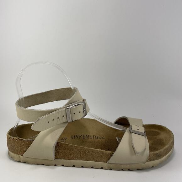 Birkenstock Rio Ankle Strap Sandals Womens Size 40, US 9-9.5 Beige Cream - Picture 1 of 10